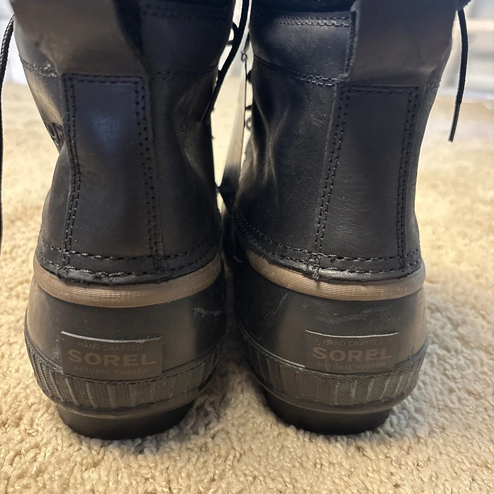 Sorel Cheyanne II Mens 13 Black Waterproof Insulated Winter Snow Duck Boot